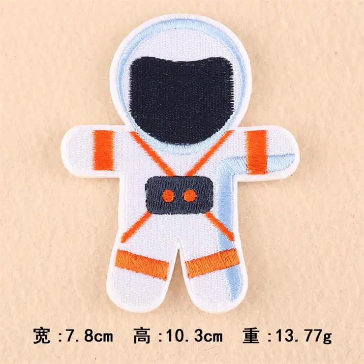 New arrival 10 pcs spaceship sun Embroidered patches iron on popular clothing bag hat shoe Motif Applique embroidery accessory