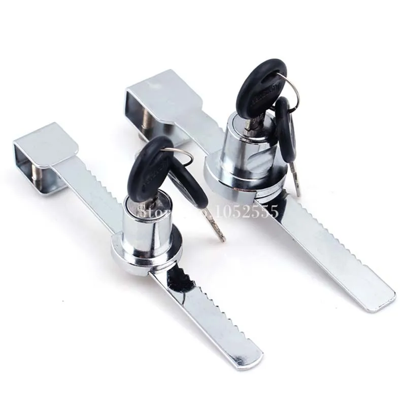 

Brand New 5PCS Sliding Glass Cabinet Locks Shopping Mall Jewelry Showcase Display Cabinet Door Locks + Keys