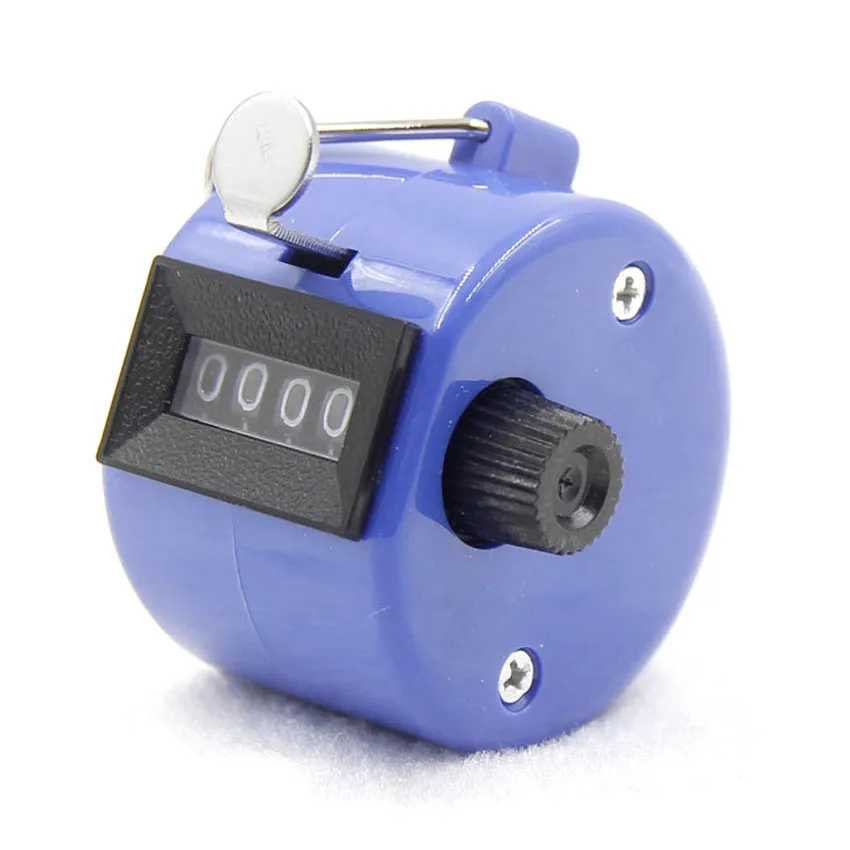 Contador de números de dígitos mecânica escudo plástico mão dedo exibição contagem manual contagem tally clicker temporizador futebol golf counter