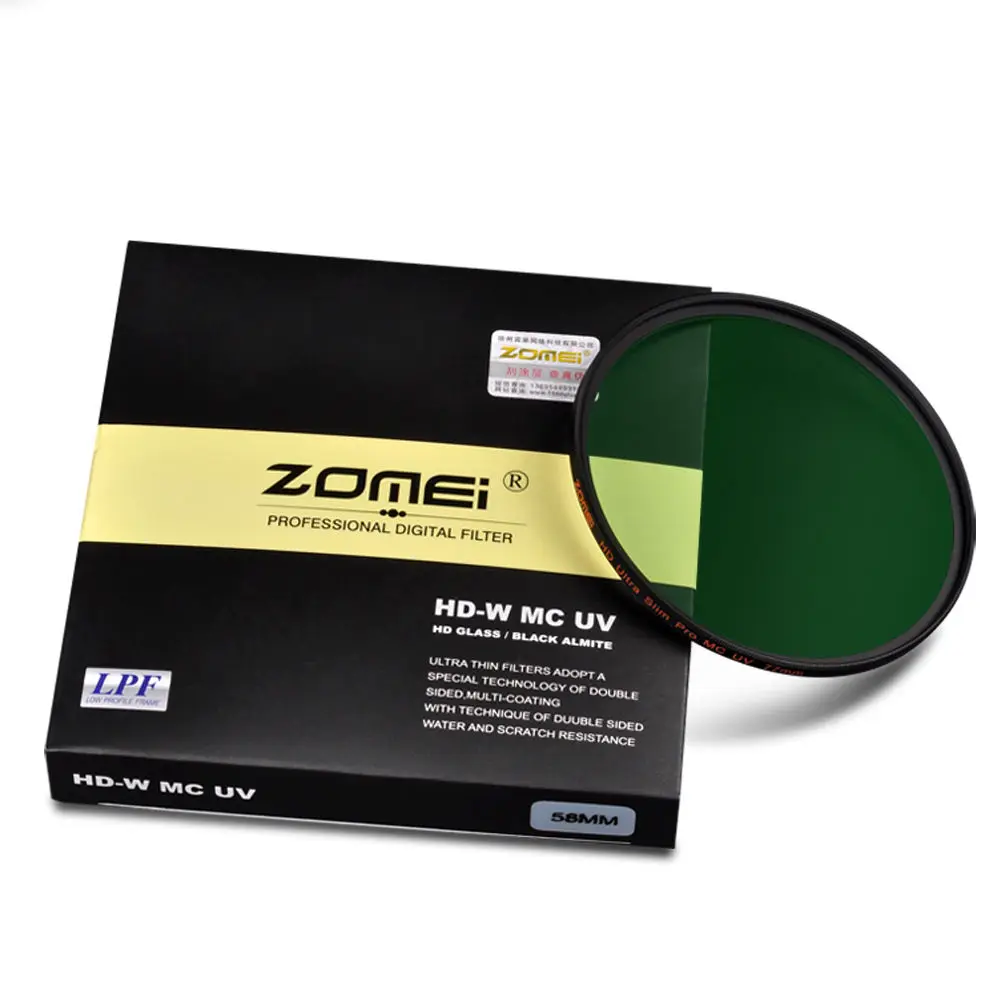 Zomei 67mm HD 18 layer HMC Ultra Slim MC UV Filter waterproof oilproof Scratch MCUV Filter for Canon Nikon Sony Pentax Fuji Lens