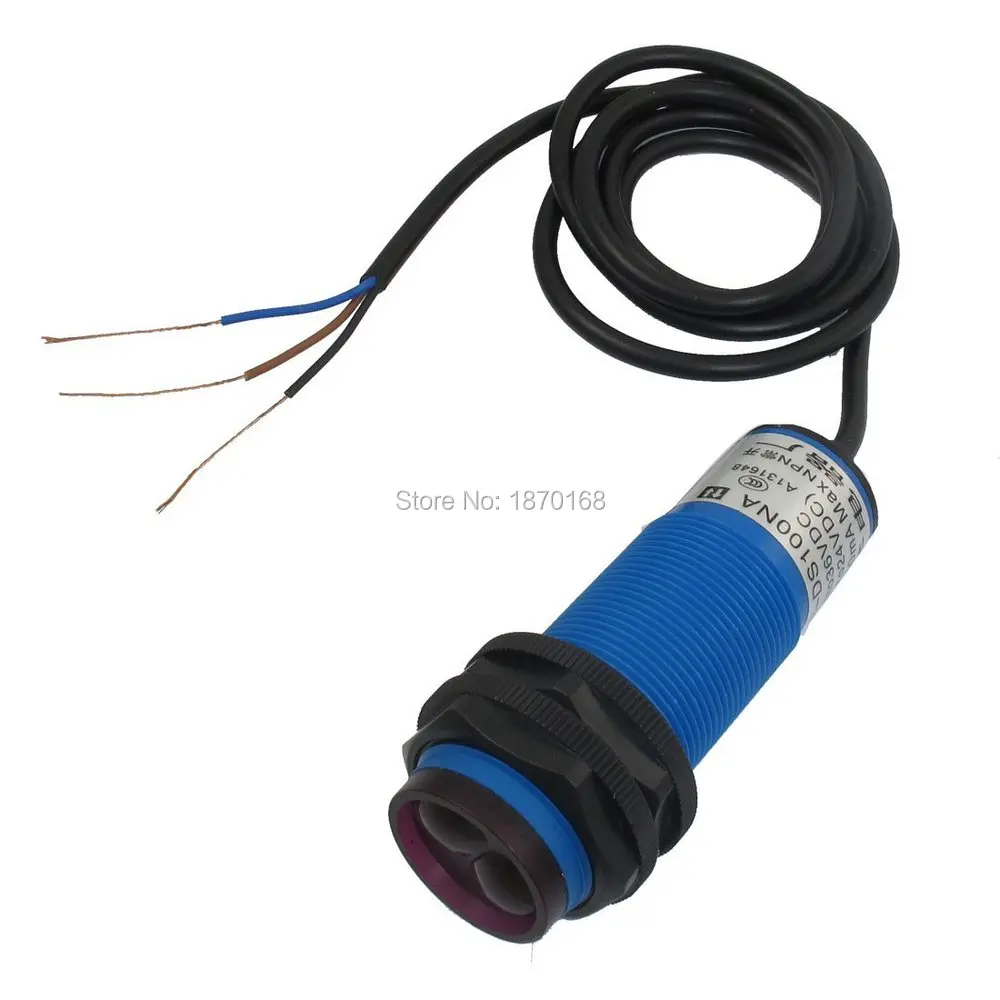 E30-DS100NA DC 6-36V 300MA 3-120cm sensor NPN There are 3 wires photoelectric switch