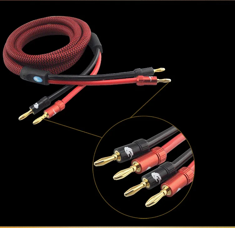 1 м 2 м 3 м стерео 4 мм штекер типа «банан» динамик аудиокабель для домашнего кинотеатра мультимедийный усилитель Speakon провод аудио линия