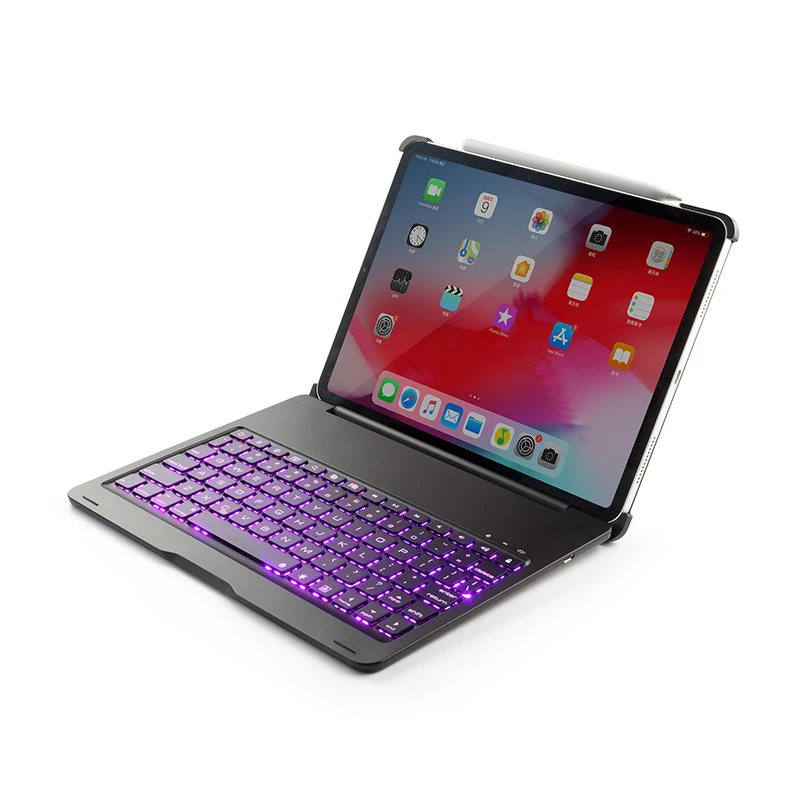 Per Il caso di iPad Pro 11 Tastiera Nuovo 2018 Notebook Flip-stile Colorato Retroilluminato Tastiera di Bluetooth 4.0 Per iPad 11 10.5 Tablet Caso