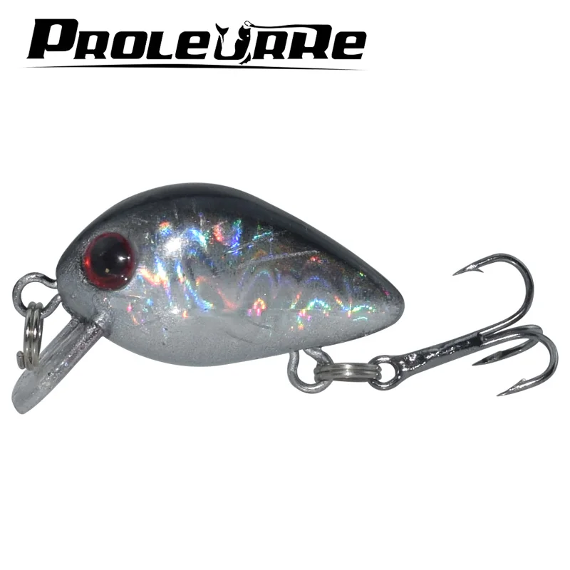 1pcs  3cm 1.6g Topwater Swim Fishing Lure Artificial Hard Crank Bait topwater Wobbler Japan Mini Fishing Crankbait lure Pro-033