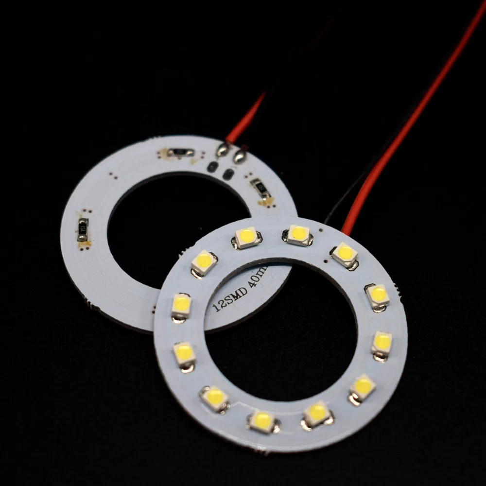 1PCS x 40mm 3528 12 SMD Angel Eyes Halo Ring Light Car Led  Headlight 5colors choose