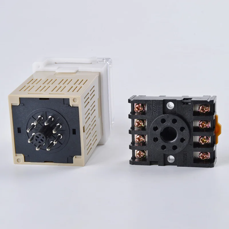 DH48S-s Repeat Cycle Time Delay Relay / 24v timer relawith socket (AC 220V 110V 380V 36V DC / AC 24V 12V )0.01S - 99H 99M 8 Pins