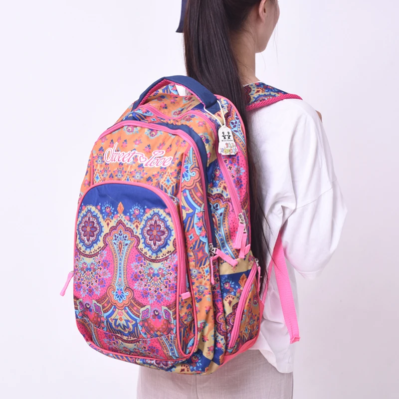 

2022 Hot men and women printing backpacks mochila rucksack fashion nylon bags retro casual school bags travel bags