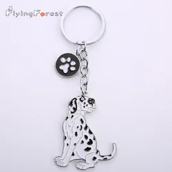 NEW PET dogs keychains dalmatians DIY key pendant car key ring gift for best friend jewelry woman&man Keychain tag key bag charm