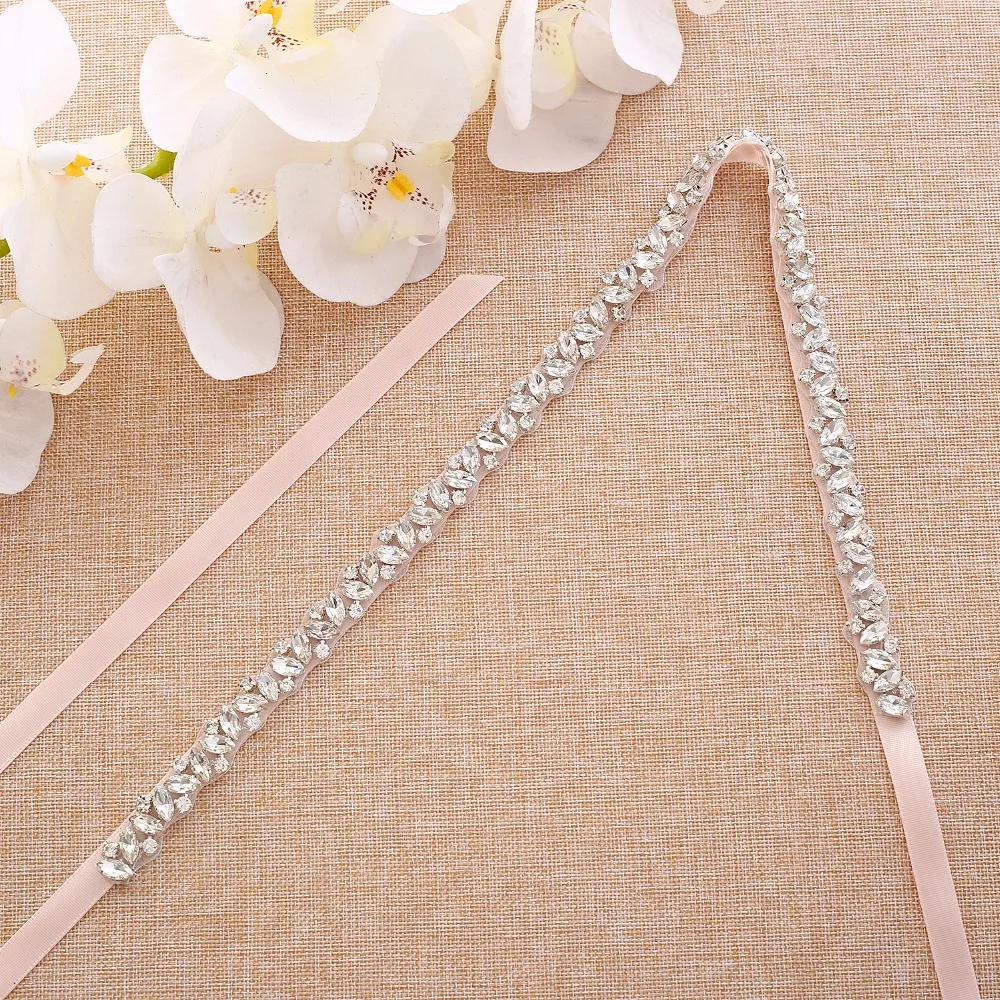 SESTHFAR Beaded Rhinestones Wedding Belt crystal belt Pearls Bridal Belt for Dress In Stock Wedding Accessories