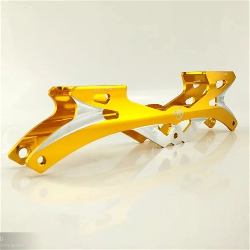 Single Rockered Inline Speed Skates Frame 3X110mm 110mm Banana Skating Base 165 195mm Adult Flexible Racing Black Golden Red CNC