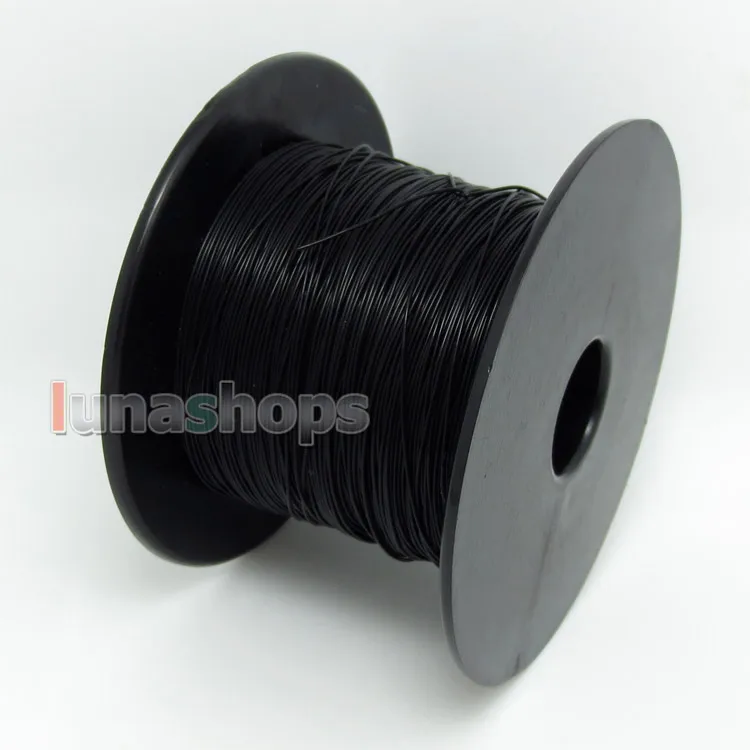 LN004432 Black 100m 30AWG Acrolink Silver Plated +  OCC Signal   Wire Cable 7/0.1mm2 Dia:0.65mm For DIY Hifi