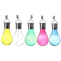 Colorful Home Garden Solar Light Bulb Waterproof Solar Rotatable Outdoor Garden Camping Hanging LED Light Lamp Bulb Decoration