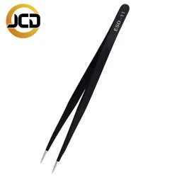 JCD Soldering Tweezers Anti-static ESD Stainless Steel Tweezers Maintenance Tools Industrial Precision Curved Straight Repair