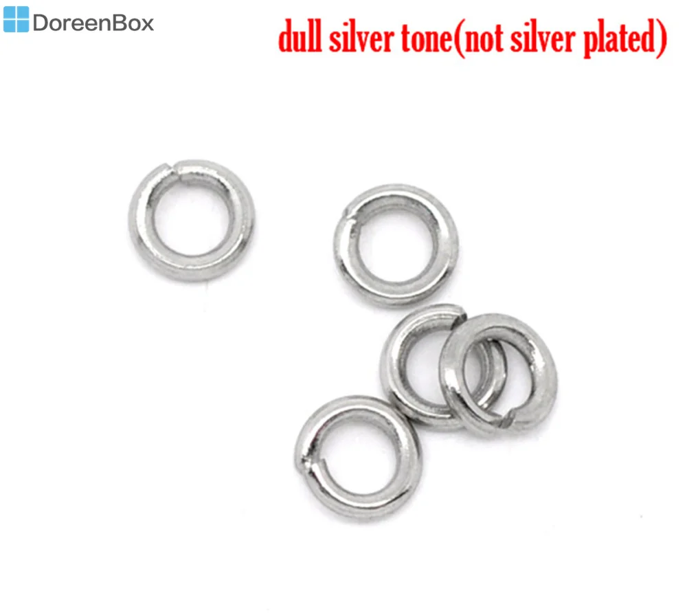 

Doreen Box Lovely 500 Stainless Steel Open Jump Rings 4mm Dia. Findings (B10268)