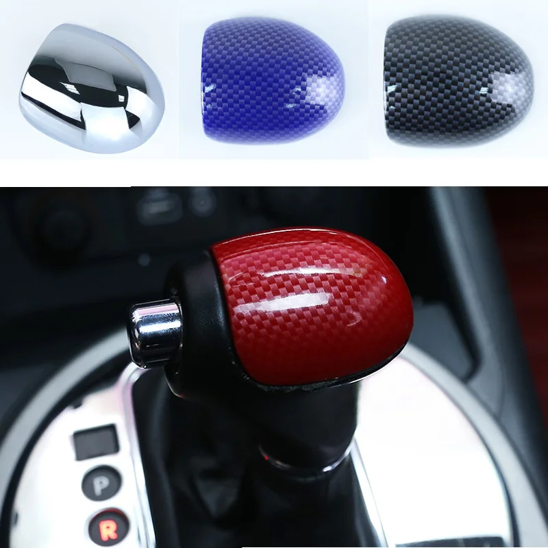 4Colors Carbon Fiber Car AT Gear Shift Knob Gear Head Cover for Kia Sportage R Cerato K3 K4 K5 Sorento 2011 2012 2013 2014 2015