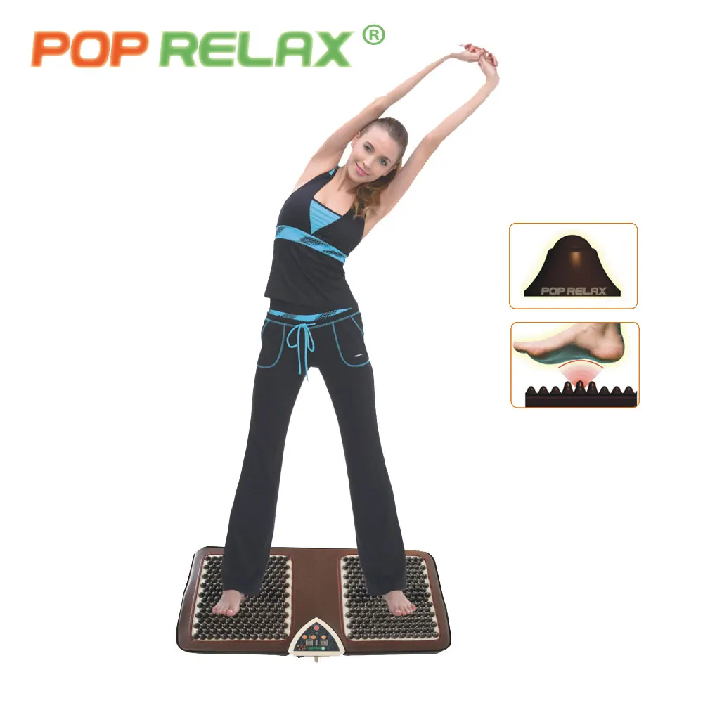 POP RELAX NUGA BEST NM55 tourmaline germanium foot arch acupuncture massage mat second heart electric heating massager F01B