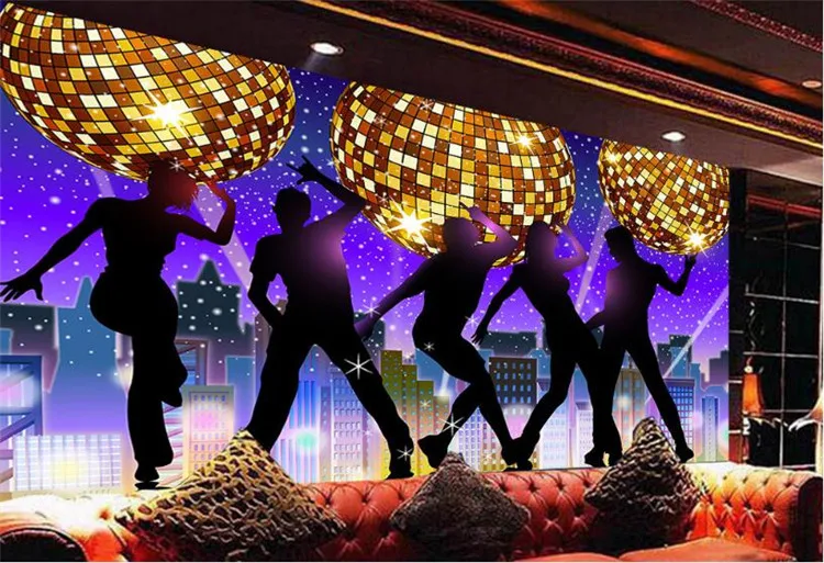 

papel mural Karaoke bar KTV disco fantasy dance club night tooling background wallpaper 3d wall murals papel de parede