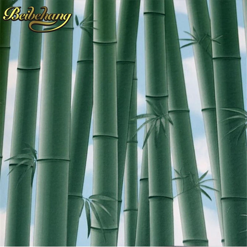 

beibehang elegant bamboo wallpaper 3d papel de parede roll livingroom sofa background wallpaper green bamboo forest wall paper