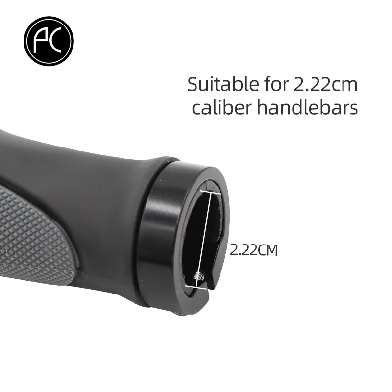 PCycling Ergonomic Bicycle Grips Handlebar TPR Rubber Casing Sheath Tone Non-Slip MTB Cycling Hand Rest Shock Absorption Bar End