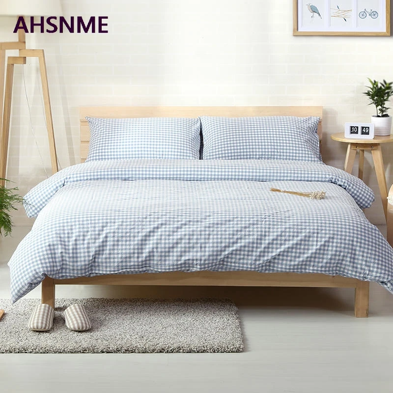 AHSNME 100% cotone Nevresim takimmandala Super Soft parrure de lit Cool Summer Light Blue Super california set biancheria da letto king size