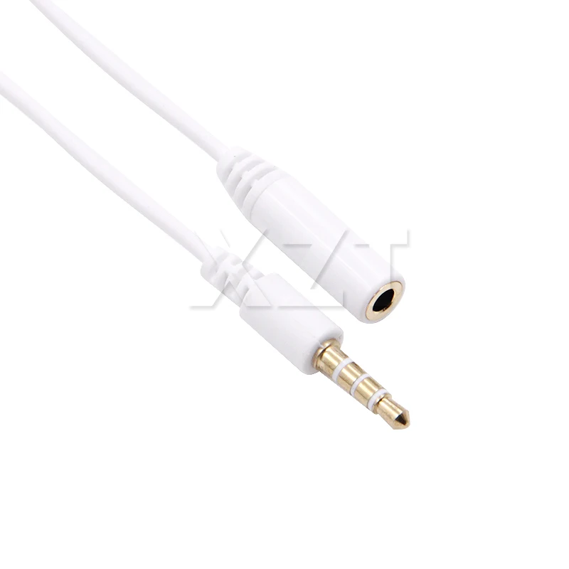 High Quality 3.5mm Male to Female 4 Pole  3 Ring TRRS Jack Stereo Audio Extension Cable 1M AV Extension Cable Audio Connector