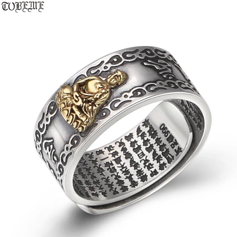 

NEW! Vintage 925 Silver Buddha Rings Thai Sterling Silver Buddha Rings for People boin in the Chinese Zodiac years Buddha Ring