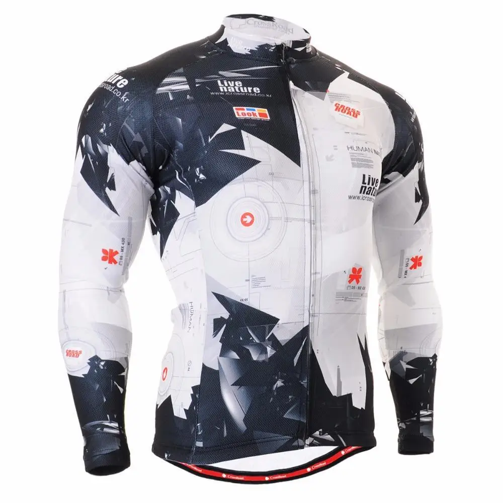 Men`s Long Sleeve Cycling Jersey 1701 Quick Dry Full Zipper MTB Road Bike Clothing Technial Polyester Graphic Bicycle Cycle Gear