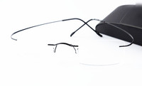 Brand Rimless Titanium glasses Ultra light reading glasses old glasses Anti-blue light +50 to +600 go with original case