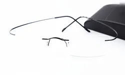 Brand Rimless Titanium glasses Ultra light reading glasses old glasses Anti-blue light +50 to +600 go with original case