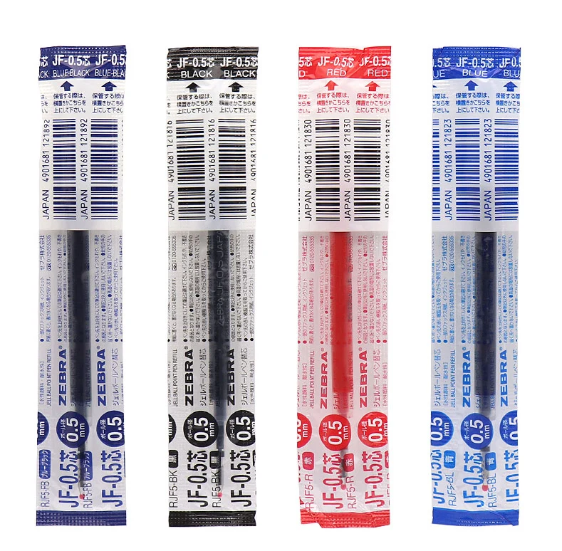 Zebra JF 0.5 JF-0.5 Gel Ink Rollerball Pen Refills Suit For SARASA JJ15 Pen 10 pcs/lot