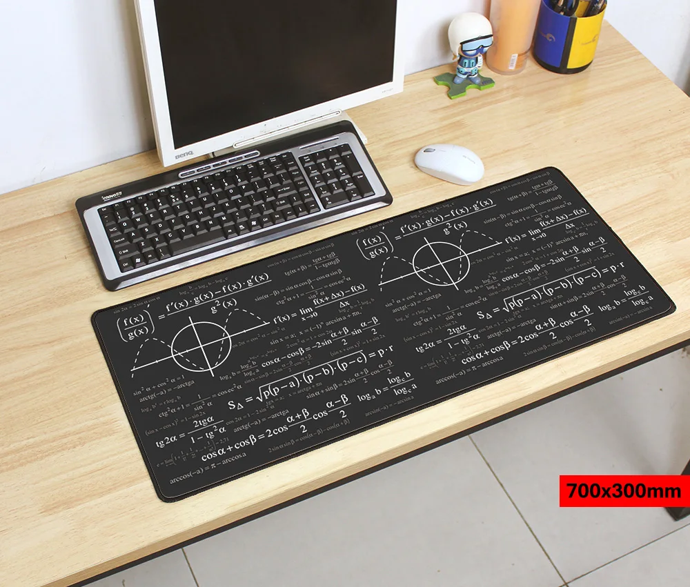 1200x500mm large Mouse Pad for Gaming Player desk laptop Rubber Mouse Mat mousepad Geometric formula & Blackboard pc padmouse