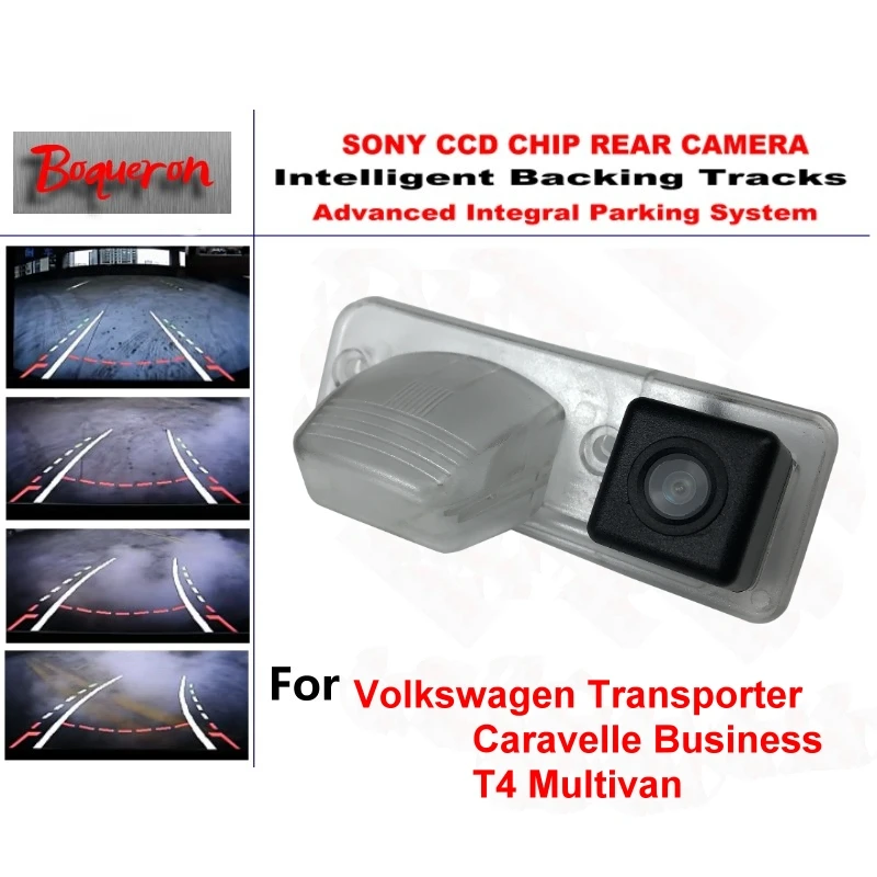 

For Volkswagen VW T4 Multivan Transporter Caravelle Business CCD Intelligent Tracks Dynamic Guidance Car Backup Rear View Camera