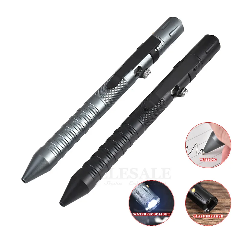 

New Multi-Function Tactical Pen With Waterproof Light Emergency Strobe Self-Defense Glass Breaker Outdoor Survival EDC Tool