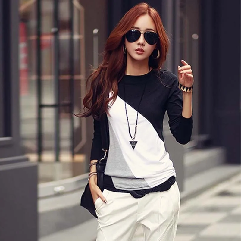 Tee Shirt Femme T Shirt Women Long Sleeve Cotton Tshirt Kawaii Korean Clothing Womens Tops 2020 Big Size T-Shirt Camisetas Mujer