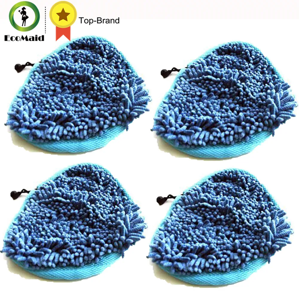 4 pcs Ultra Absorbant Mop Cleaning Heavy Duty Deluxe Coral Microfiber Pads For T1 H20 H2O Steamboy Series Mop Replacement