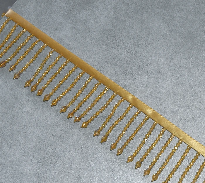 Mehrfarbiger Kristallanhänger Perlenbesetzte Spitzenborte Quastenfransen DIY Bühnenbekleidung Heimvorhang Hochzeitsdekorationszubehör CR1963 – Detail 16
