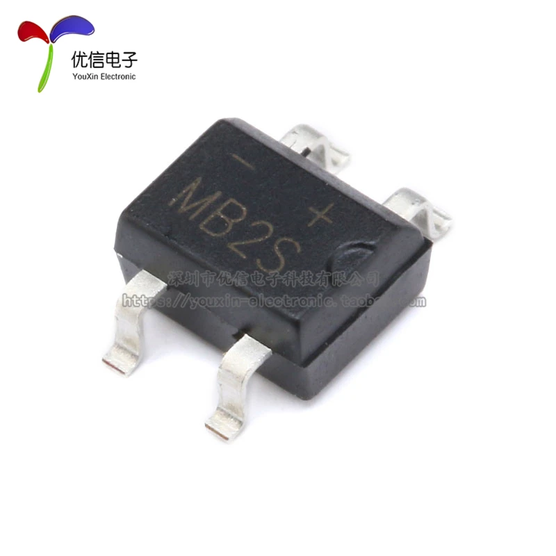 Patch MB2S 0.5 0.8A 200V rectifier bridge pile single phase glass passivated rectifier