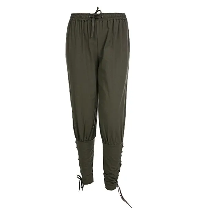 Volwassen Mannen Lente Zomer Enkel Gestreepte Broek Middeleeuwse Viking Navigator Broek Renaissance Gothic Broek Cosplay