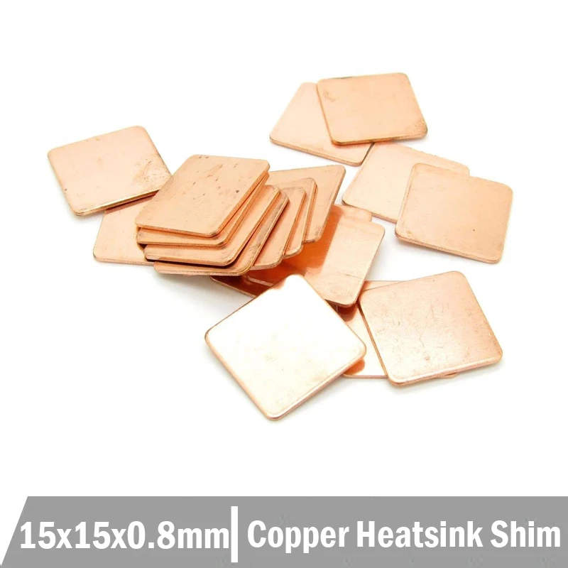 1000 pieces/lot Copper Shim Pad Heatsink Cooling Laptop VGA 15*15*0.8mm radiator