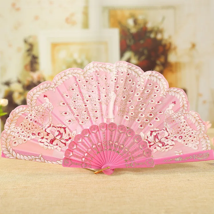 Lace Fan Female Folding Sub-elegant And Elegant Chinese Style Single Paragraph Unisex Multicolor Plastic 2021