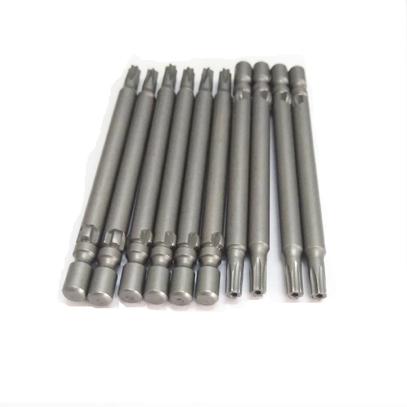 Imagem -04 - Haste Redonda Elétrica Magnética Torx Chave de Fenda Bit t8 T10 T15 com Furo para Chave de Fenda dc Ferramenta Manual 60 mm Comprimento 10 Peças 800 mm
