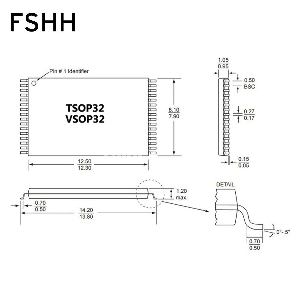 Adaptador de programador CNV-TSOP-EPIM32 TSOP32 a DIP32, toma de prueba, 8x14mm, SA620-B-4807