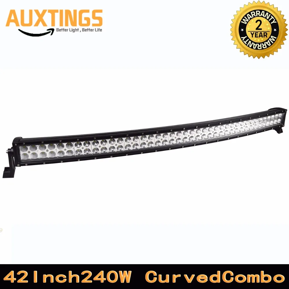 

FREE SHIPPING curved led light bar 12v 42"inch 240W watt COMBO led work light 4X4 led driving lights marine light