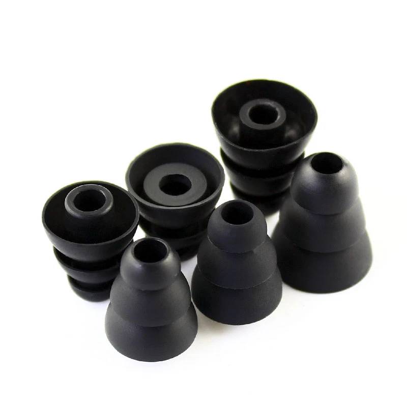 12 шт., силиконовые чехлы для наушников-вкладышей, сменные насадки для наушников, наушники, трехслойные насадки для ушей