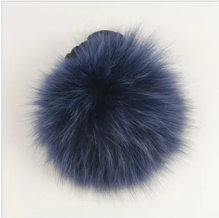 Free Shipping 2 Pieces CX-E-03 Genuine Fox Fur Ball Elastic Hair Band Mixed Colour