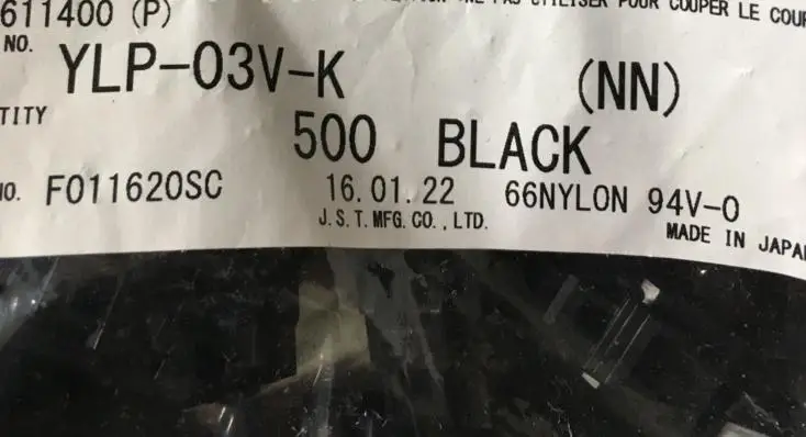 

YLP-03V-K Housings BLACK color Connectors terminals housings 100% new and original parts YLP-03V-K (NN)