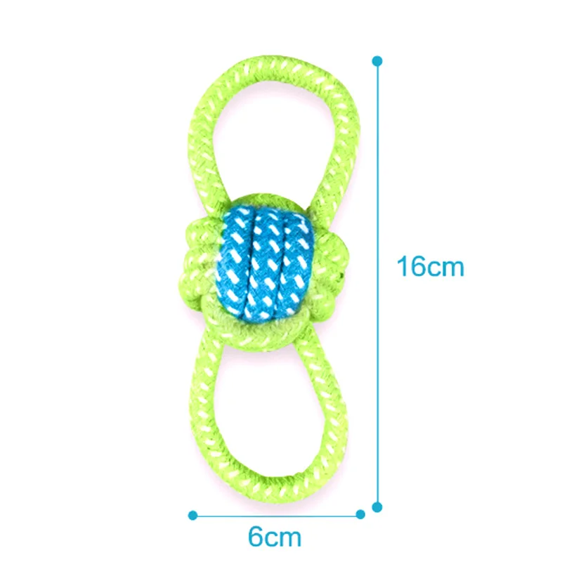 Dog chewing cotton rope training toy knot interactive dog toy outdoor teeth cleaning bulldog dog pug toy