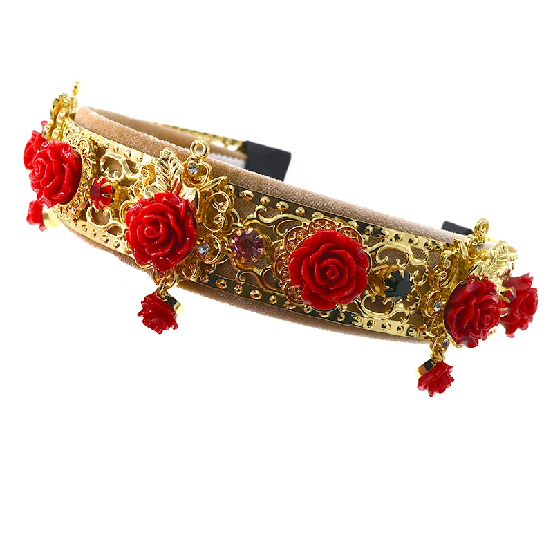 exaggerated fashion baroque vintage hairband Baroque retro wild fashion headband temperament shoot personality headbands