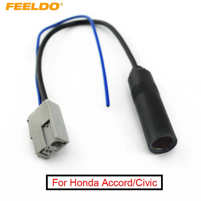 

FEELDO 1Pc Auto Car CD Radio Antenna Wire Harness Connector Stereo Radio Antenna Adapter for Honnda City #AM4166