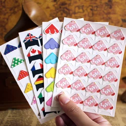 120 Pcs/Lot (5 Sheets) DIY Floral Print Flag Multicolor Corner Paper Stickers For Photo Albums Frame Decoration Scrapbooking
